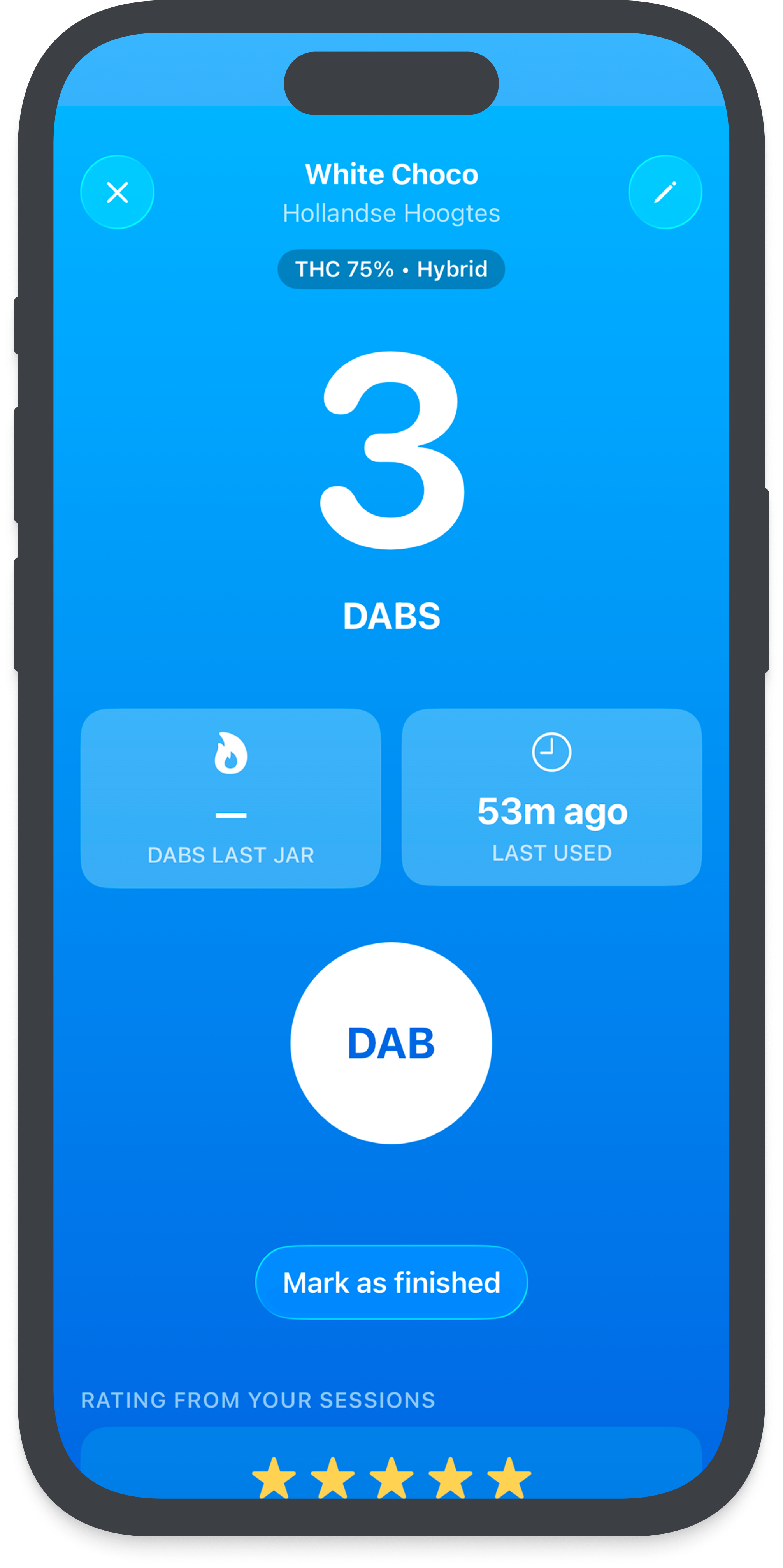 Stash tracker screen in Highness