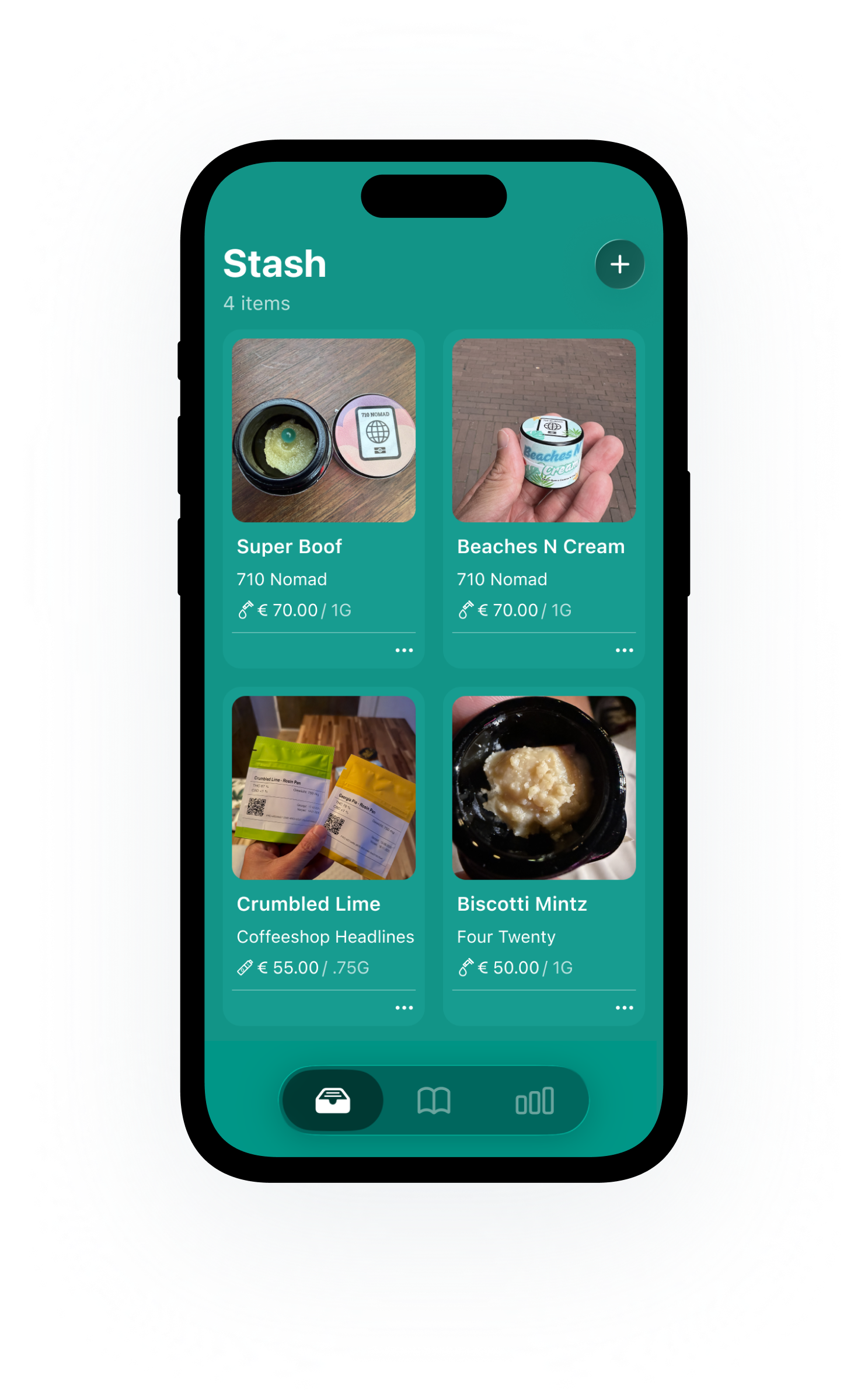 Stash screen in Highness